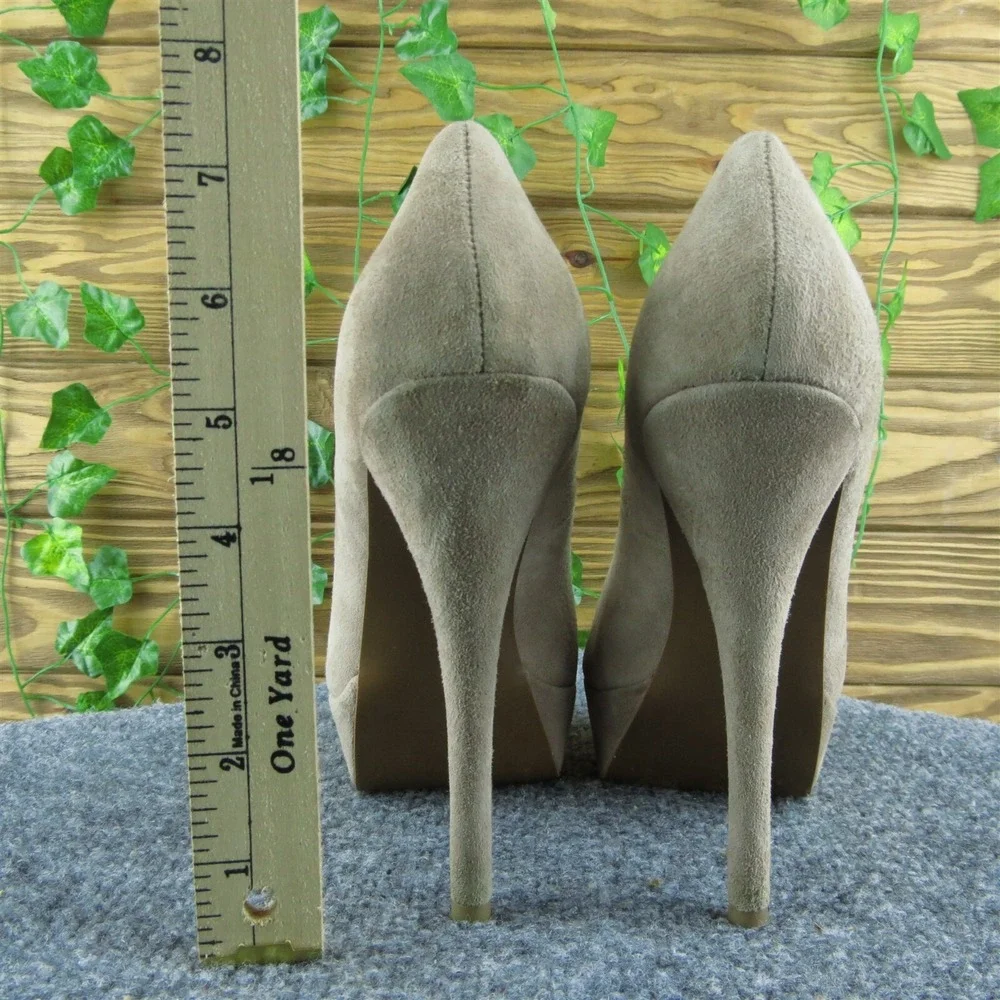 Steve Madden Darrina‎ Women Platform Heel Shoes Brown Leather Size 7 Medium
